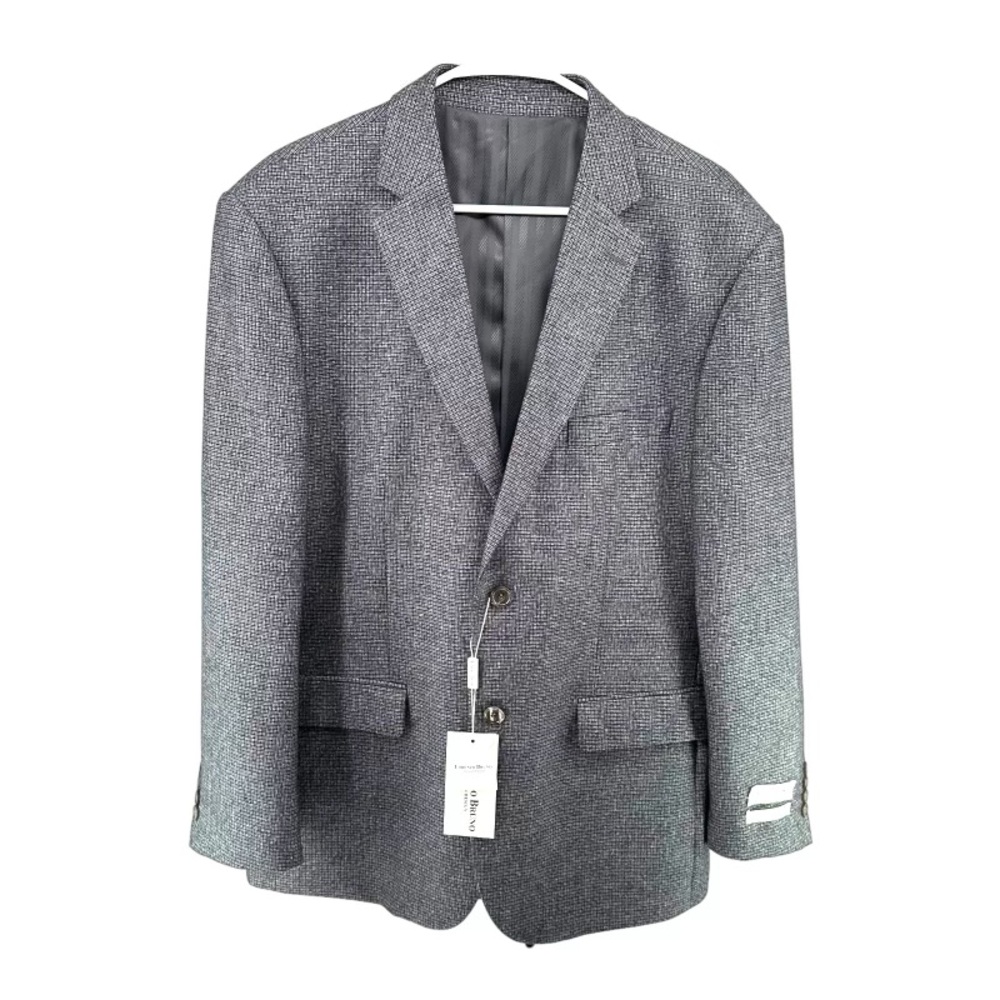 Lorenzo Bruno | NWT Men’s 42R Super 150 Gray Sports Coat Suit Italian CZ671‎